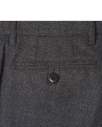 Pantalon de costume en laine gris foncé Etro