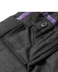 Pantalon de costume en laine gris foncé Ralph Lauren Purple Label