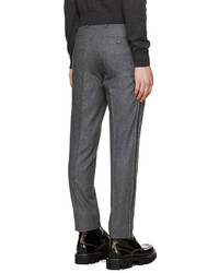 Pantalon de costume en laine gris foncé Carven