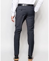 Pantalon de costume en laine gris foncé Selected