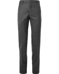 Pantalon de costume en laine gris foncé Prada