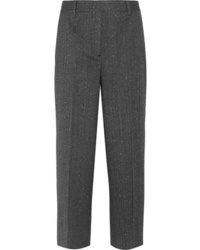Pantalon de costume en laine gris foncé Prada