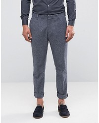 Pantalon de costume en laine gris foncé Selected