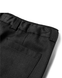 Pantalon de costume en laine gris foncé Valentino