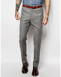Pantalon de costume en laine gris Asos