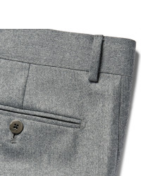 Pantalon de costume en laine gris Caruso