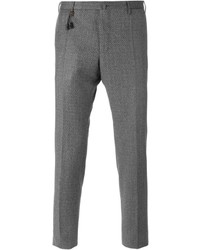 Pantalon de costume en laine gris Incotex