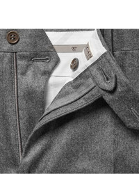 Pantalon de costume en laine gris Canali