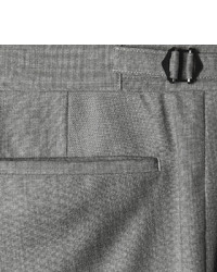 Pantalon de costume en laine gris Richard James