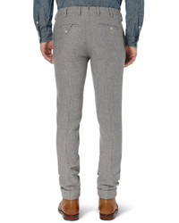 Pantalon de costume en laine gris Gant