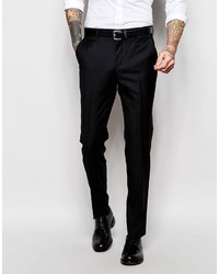 Pantalon de costume en laine noir Asos