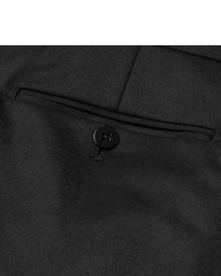 Pantalon de costume en laine noir Caruso
