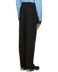 Pantalon de costume en laine noir Marni