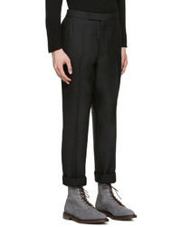 Pantalon de costume en laine noir Thom Browne