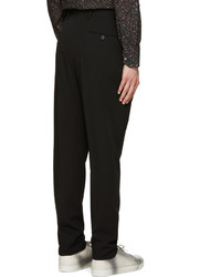 Pantalon de costume en laine noir Lanvin