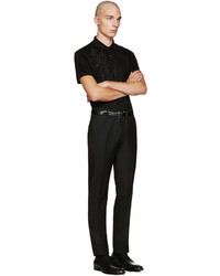 Pantalon de costume en laine noir Alexander McQueen