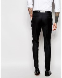 Pantalon de costume en laine noir Asos