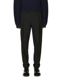 Pantalon de costume en laine noir Carven