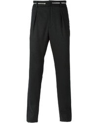 Pantalon de costume en laine noir Emporio Armani