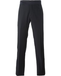 Pantalon de costume en laine noir Giorgio Armani