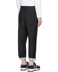 Pantalon de costume en laine noir Junya Watanabe