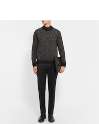 Pantalon de costume en laine noir Calvin Klein Collection