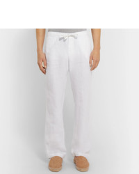 Pantalon de costume en lin blanc Orlebar Brown
