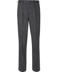 Pantalon de costume en lin gris foncé Issey Miyake