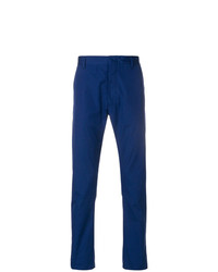 Pantalon de costume en pied-de-poule bleu marine Prada