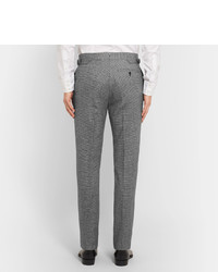 Pantalon de costume en pied-de-poule gris