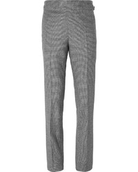 Pantalon de costume en pied-de-poule gris