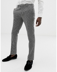 Pantalon de costume en pied-de-poule noir et blanc Twisted Tailor