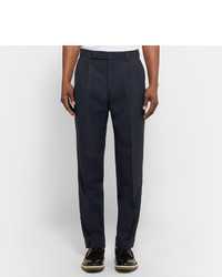 Pantalon de costume en seersucker bleu marine Paul Smith