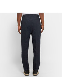 Pantalon de costume en seersucker bleu marine Paul Smith