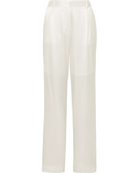 Pantalon de costume en soie blanc