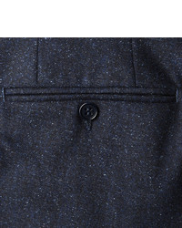 Pantalon de costume en soie bleu marine Canali