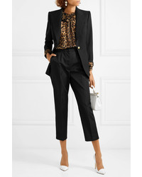 Pantalon de costume en soie noir Dolce & Gabbana