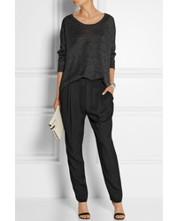 Pantalon de costume en soie noir 3.1 Phillip Lim