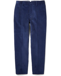 Pantalon de costume en velours côtelé bleu marine Acne Studios