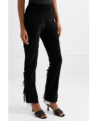 Pantalon de costume en velours noir Rosie Assoulin