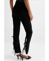 Pantalon de costume en velours noir Rosie Assoulin