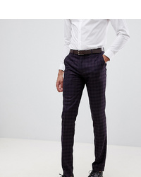 Pantalon de costume imprimé pourpre foncé