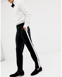 Pantalon de costume noir et blanc ASOS DESIGN