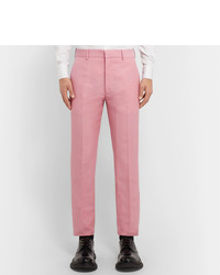 Pantalon de costume rose Alexander McQueen