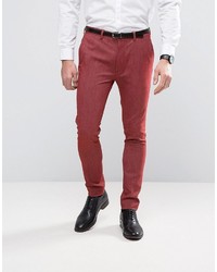 Pantalon de costume rouge Asos