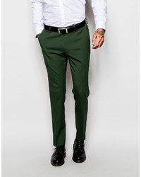 Pantalon de costume vert foncé Asos