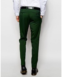 Pantalon de costume vert foncé Asos