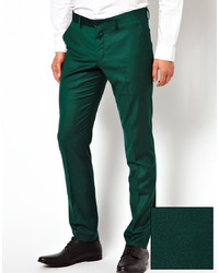 Pantalon de costume vert foncé Selected