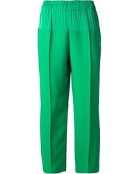 Pantalon de costume vert Lanvin