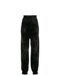Pantalon de jogging à fleurs noir Chloé
